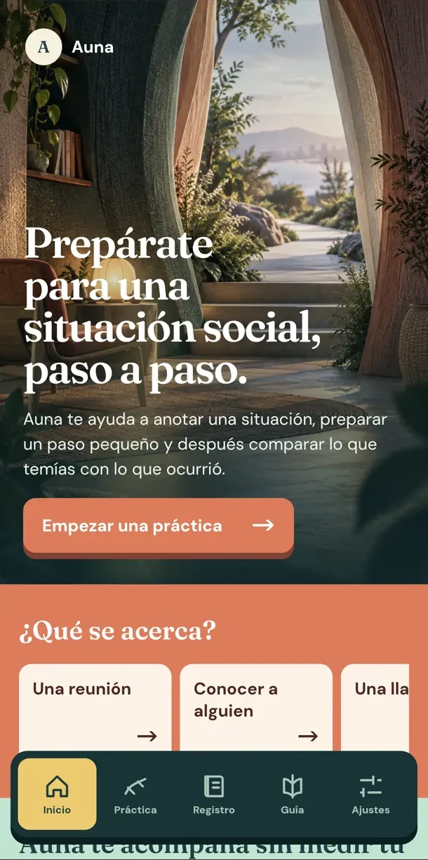 Inicio de Auna con situaciones sociales frecuentes